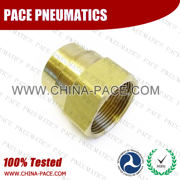 Nut, Air Brake DOT Compression Fittings For Rubber Hose, DOT Air brake Hose ends,  D.O.T. AIR BRAKE REUSABLE FITTINGS, DOT Brass Fittings, Air Brake Fittings for Rubber Tubing, Pneumatic Fittings, Brass Air Fittings